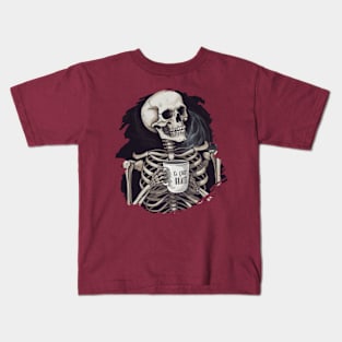 Dead inside but caffeinated Kids T-Shirt